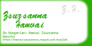 zsuzsanna hamvai business card